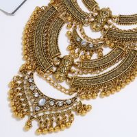 Retro Ethnic Style Solid Color Alloy Plating Inlay Rhinestones Women's Necklace main image 6