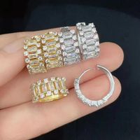1 Pair Luxurious Geometric Inlay Copper Zircon Earrings main image 3