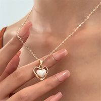Romantic Shiny Heart Shape Rhombus Copper Plating Inlay Crystal Rhinestones Zircon 18k Gold Plated Gold Plated Silver Plated Pendant Necklace main image 5