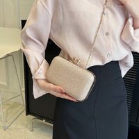 Pink Gold Silver Polyester Solid Color Sequins Square Evening Bags main image 5