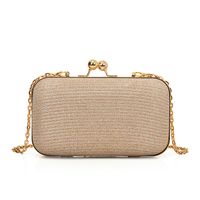 Pink Gold Silver Polyester Solid Color Sequins Square Evening Bags sku image 2