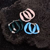 1 Pair Casual Simple Style U Shape Plating Copper Silver Plated Earrings main image 3