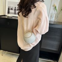 Pink Gold Silver Polyester Solid Color Lock Spherical Evening Bags main image 5