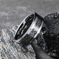 Hip-hop Symbol Titanium Steel Enamel Men's Rings main image 2