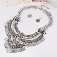 Retro Ethnic Style Solid Color Resin Alloy Wholesale Earrings Necklace sku image 1