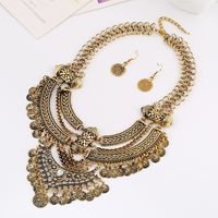 Retro Ethnic Style Solid Color Resin Alloy Wholesale Earrings Necklace sku image 2