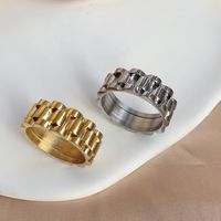 Casual Simple Style Solid Color Titanium Steel Rings In Bulk main image 4