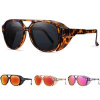 Hip-hop Punk Streetwear Geometric Pc Round Frame Full Frame Men's Sunglasses main image 5