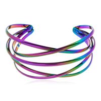 Retro Simple Style Solid Color Iron Women'S Bangle main image 5