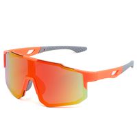 Sports Color Block Pc Biker Half Frame Sports Sunglasses sku image 4