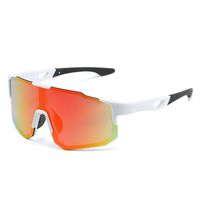 Sports Color Block Pc Biker Half Frame Sports Sunglasses sku image 3