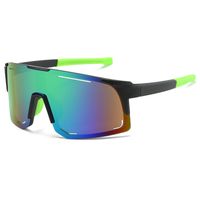 Sports Color Block Pc Biker Half Frame Sports Sunglasses sku image 6