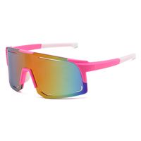 Sports Color Block Pc Biker Half Frame Sports Sunglasses sku image 7