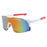 Sports Color Block Pc Biker Half Frame Sports Sunglasses sku image 9