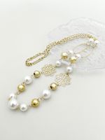 304 Stainless Steel 14K Gold Plated Casual Hip-Hop Rock Pearl Plating Hollow Out Snowflake Long Necklace main image 4