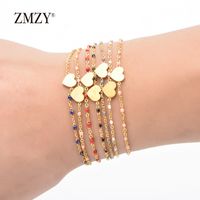 Simple Style Heart Shape Stainless Steel Plating Bracelets main image 4
