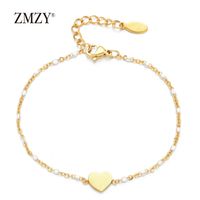 Simple Style Heart Shape Stainless Steel Plating Bracelets main image 3