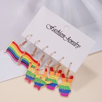 Streetwear Letter Rainbow Alloy Enamel Plating Women's Ear Hook main image 4