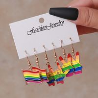 Streetwear Letter Rainbow Alloy Enamel Plating Women's Ear Hook sku image 5