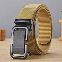 Casual Basic Solid Color Canvas Iron Men'S Woven Belts sku image 3