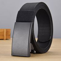 Casual Basic Solid Color Canvas Iron Men'S Woven Belts sku image 9