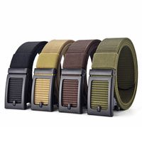 Casual Basic Solid Color Canvas Iron Men'S Woven Belts main image 4