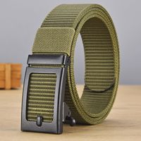Casual Basic Solid Color Canvas Iron Men'S Woven Belts sku image 6