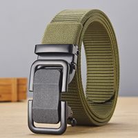 Casual Basic Solid Color Canvas Iron Men'S Woven Belts sku image 2