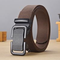 Casual Basic Solid Color Canvas Iron Men'S Woven Belts sku image 4