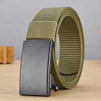 Casual Basic Solid Color Canvas Iron Men'S Woven Belts sku image 10