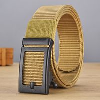 Casual Basic Solid Color Canvas Iron Men'S Woven Belts sku image 7