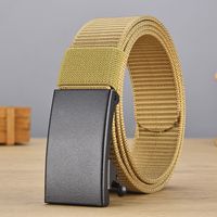 Casual Basic Solid Color Canvas Iron Men'S Woven Belts sku image 11