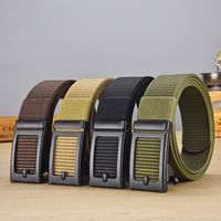 Casual Basic Solid Color Canvas Iron Men'S Woven Belts main image 2