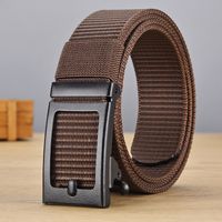 Casual Basic Solid Color Canvas Iron Men'S Woven Belts sku image 8