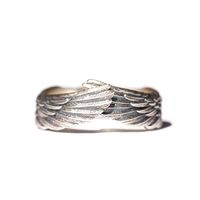 Retro Wings Copper Plating Silver Plated Couple Open Ring main image 1