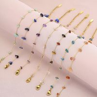 Wholesale Jewelry Casual Simple Style Irregular 304 Stainless Steel Natural Stone None 18K Gold Plated Plating Bracelets main image 1