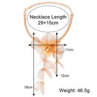 Glam Luxurious Flower 14k Gold Plated Rhinestones Alloy Wholesale Earrings Necklace main image 5