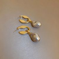 Elegant Vintage Style Geometric Alloy Inlay Artificial Pearls Women's Drop Earrings main image 4