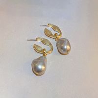 Elegant Vintage Style Geometric Alloy Inlay Artificial Pearls Women's Drop Earrings main image 6