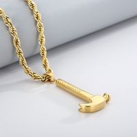 1 Piece Stainless Steel 18K Gold Plated Hammer main image 3