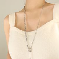 Simple Style Geometric Titanium Steel Toggle Plating 18k Gold Plated Long Necklace main image 3