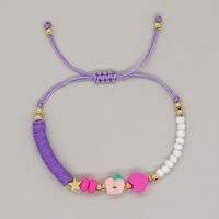 Lindo Estilo Simple Fruta Forma De Corazón Rosario Vidrio Arcilla Suave Venta Al Por Mayor Pulsera sku image 1