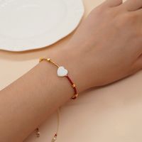 Cute Simple Style Fruit Heart Shape Beads Glass Soft Clay Wholesale Bracelets main image 1