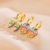 1 Pair Lady Tree Plating Copper Gold Plated Earrings main image 2