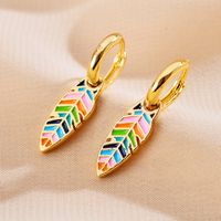 1 Pair Lady Tree Plating Copper Gold Plated Earrings sku image 1