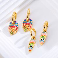 1 Pair Lady Tree Plating Copper Gold Plated Earrings main image 1