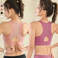 Simple Style Solid Color Nylon Active Tops Bra main image 5