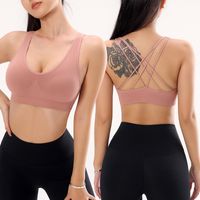Simple Style Sports Solid Color Nylon Active Tops Bra main image 2