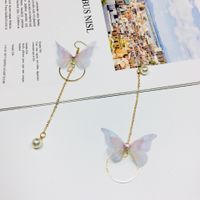 1 Pair Elegant Butterfly Plating Metal Drop Earrings main image 5
