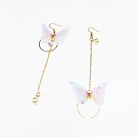 1 Pair Elegant Butterfly Plating Metal Drop Earrings main image 4